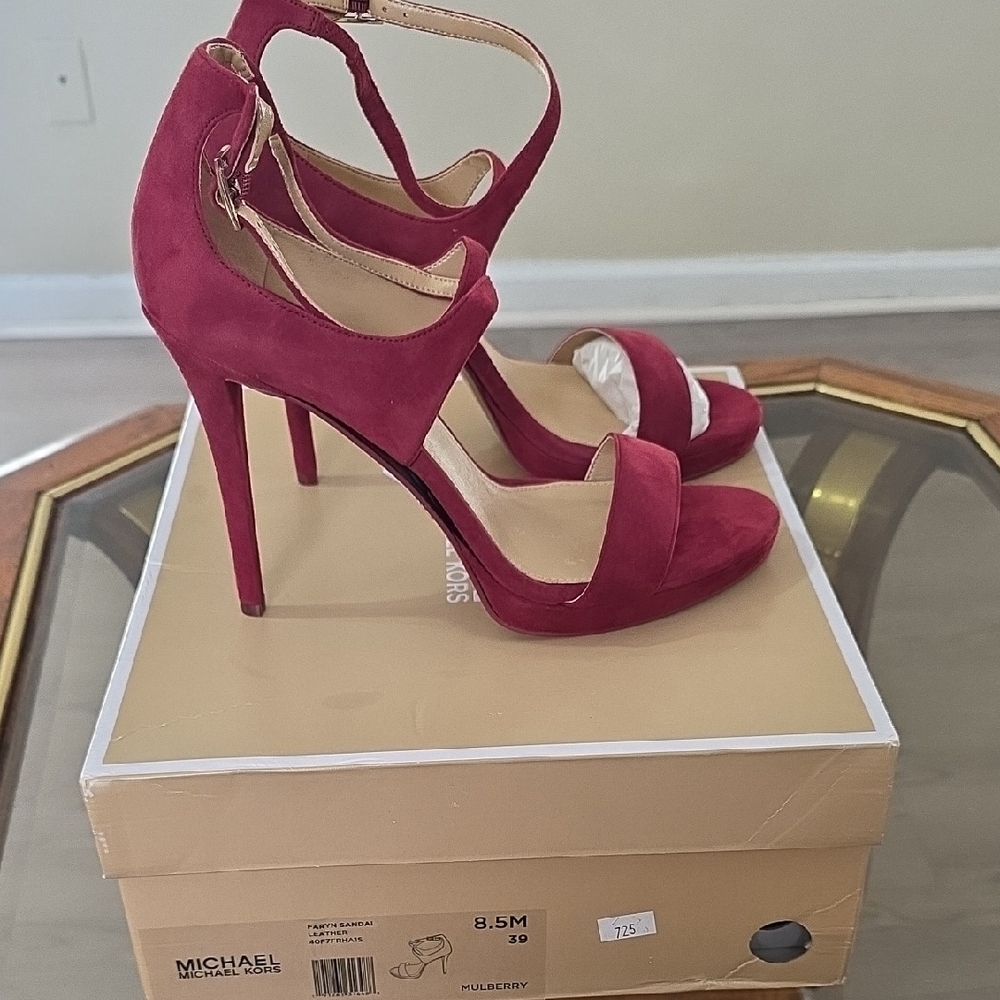 Michael Kors Berry Suede Heels